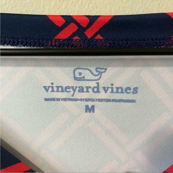 Vineyard Vines Printed Sankaty Boatneck Simple Tee Deep Bay Geo - Picture 10 of 16